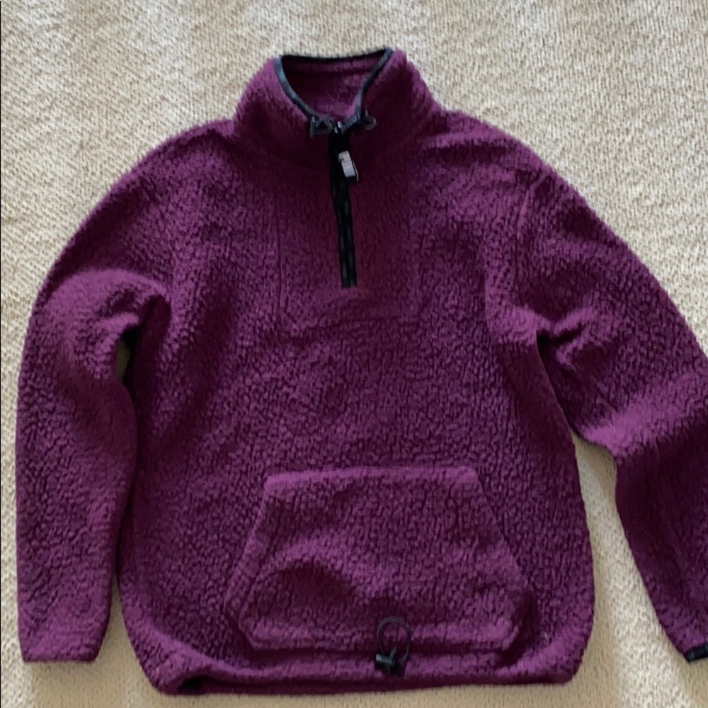 Pink Fleece pullover-quarter Zip